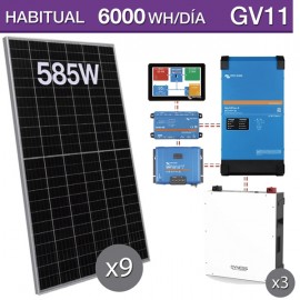 Kit placas solares grandes Victron-Litio batería de 14,4kwh - GV11