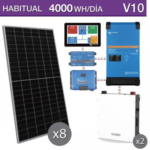 Kit Instalación Placas Solares Aislada 5200W 48V Tensite